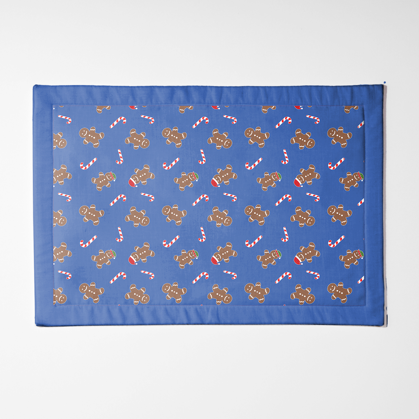 Gingerbread Dudes Placemat in Dark Blue