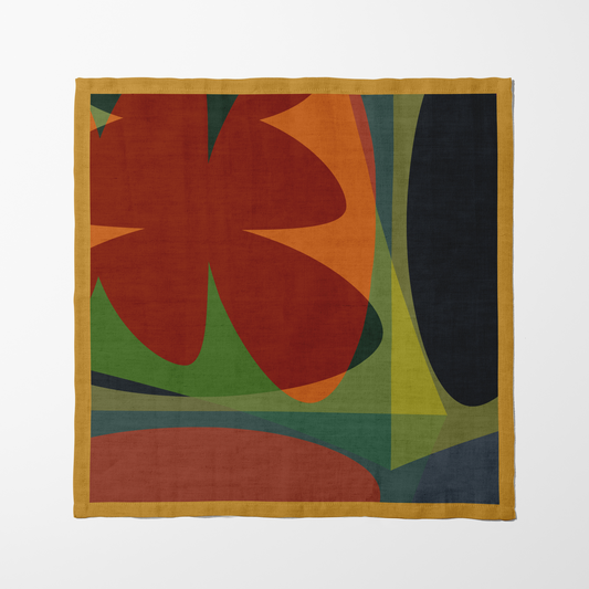 Big Shapes Napkin in Orange