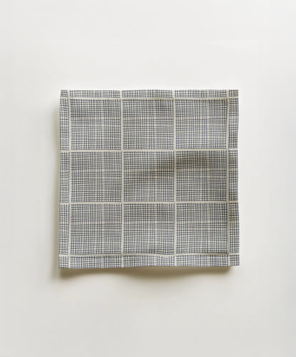 Grey + Cream Hatch Cocktail Napkin
