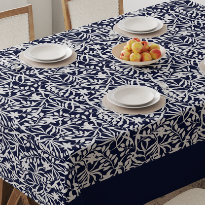 Figi Floral Tablecloth in Navy