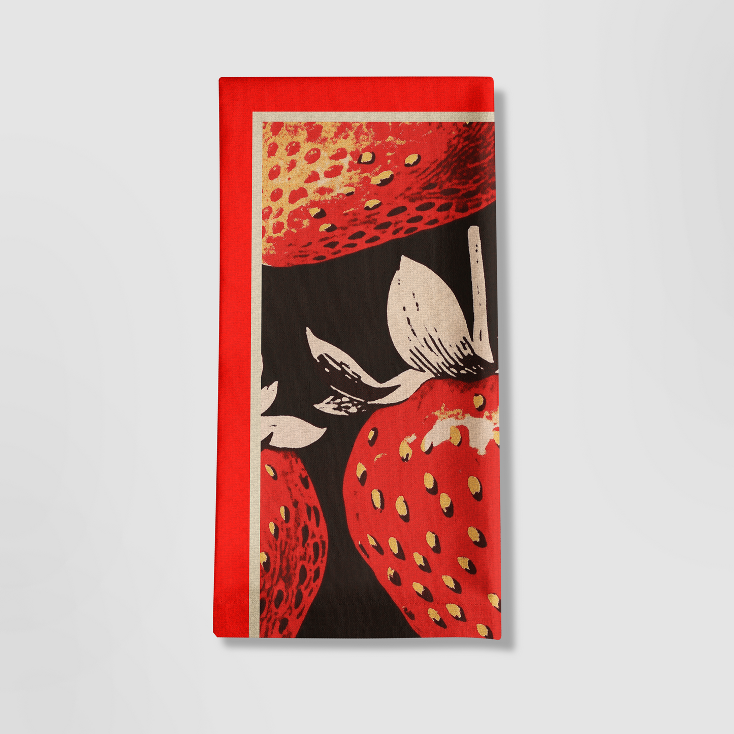 Studio Strawberry Tea Towel in Vivid Red