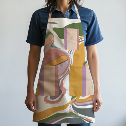 Melted Candy Full Chef Apron in Organic Cotton Canvas Mid Weight