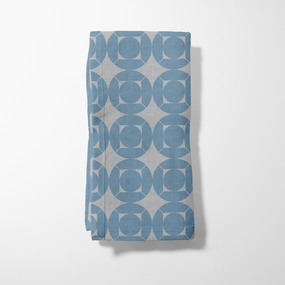 Picnic in the woods Napkin - Pale Blue in Organic Cotton Voile