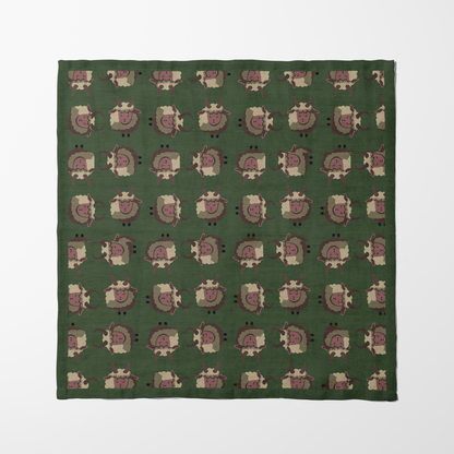 Krampus Napkin in Dark Green