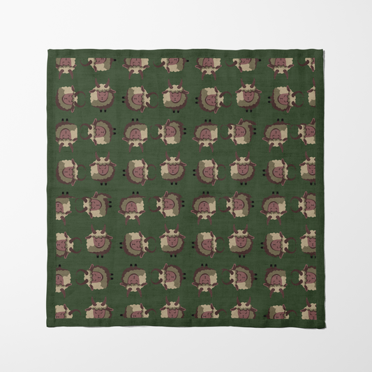 Krampus Napkin in Dark Green