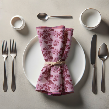 Tropical Cayena Napkin in Light Pink