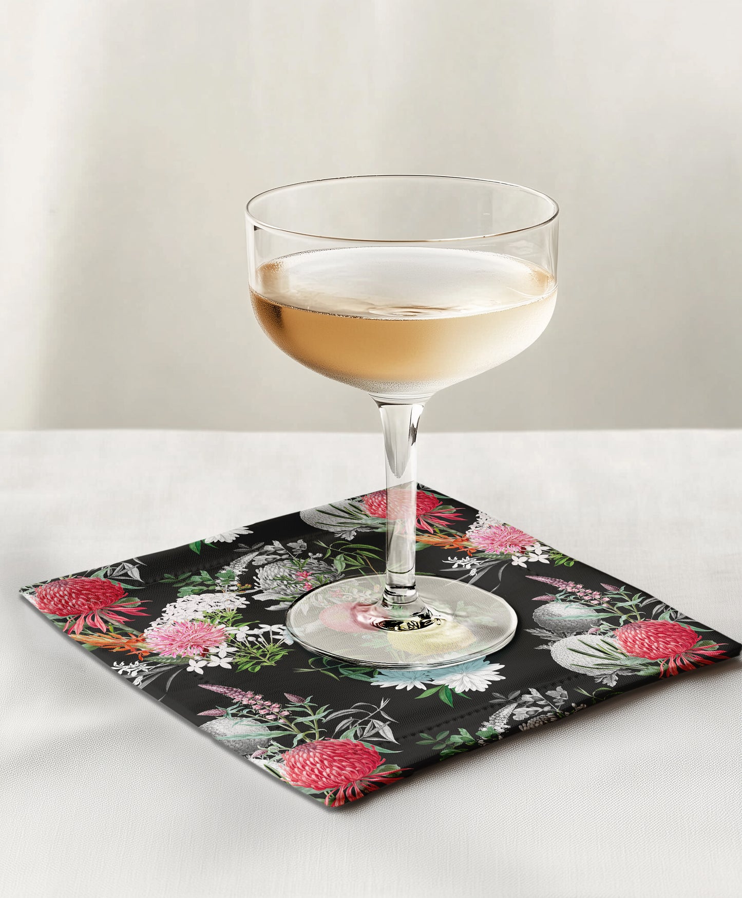 Verano in Black Cocktail Napkin