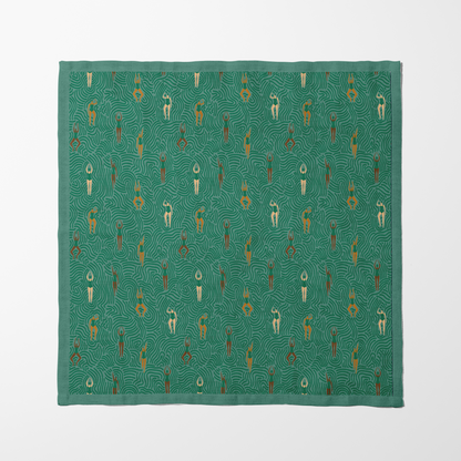 Swimmers in Summer in Butterfly Green Napkin