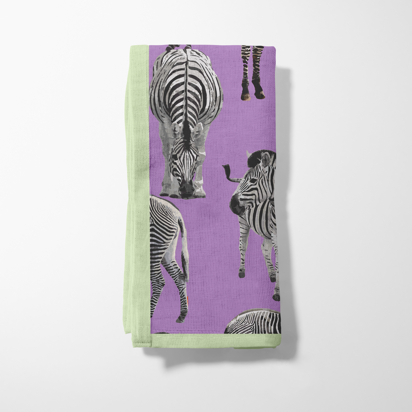 Zias Zebras Napkin Mauve Lime