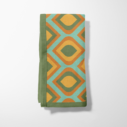 Mod Eye Candy Napkin in Olive Green