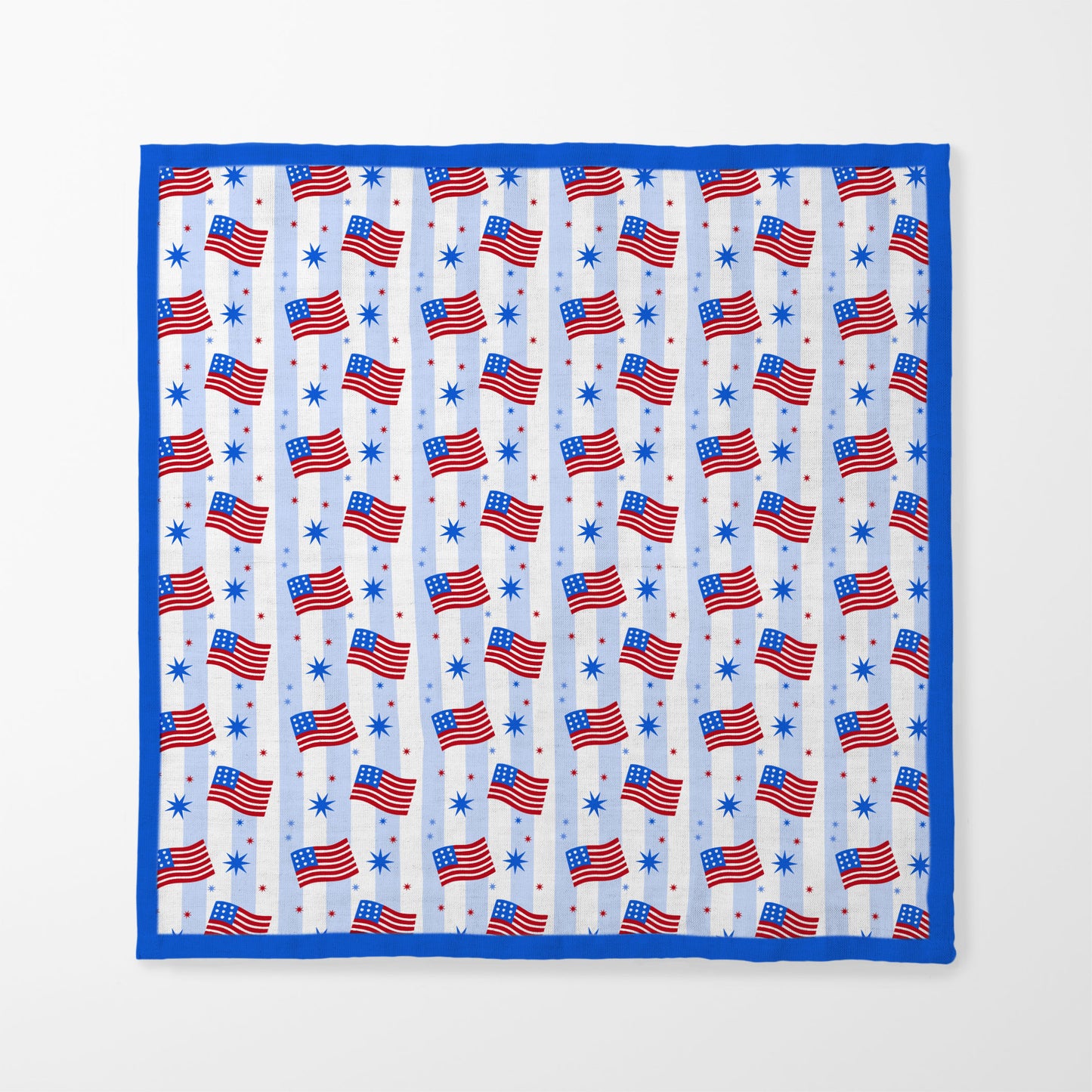 Red White Blue Napkin in Organic Cotton Voile