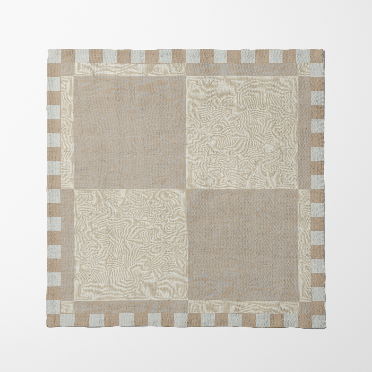 Khaki Mixed Napkin in Lightweight Linen