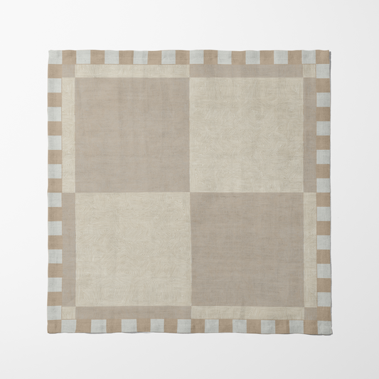 Khaki Mixed Napkin in Lightweight Linen