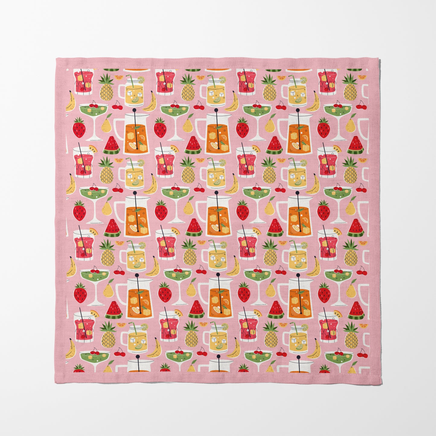 Summer Drinks Napkin in Pink