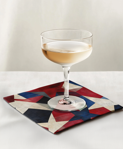 Geometric Stars Cocktail Napkin