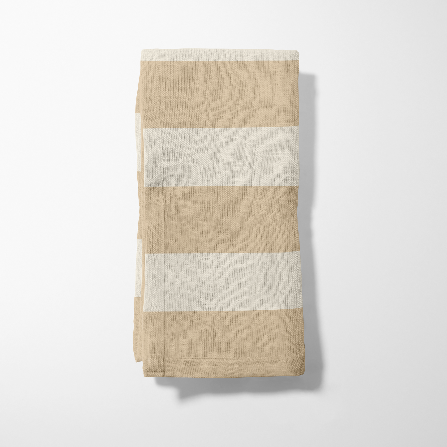 ONE Large Stripes Napkin - Eggshell in Organic Cotton Voile