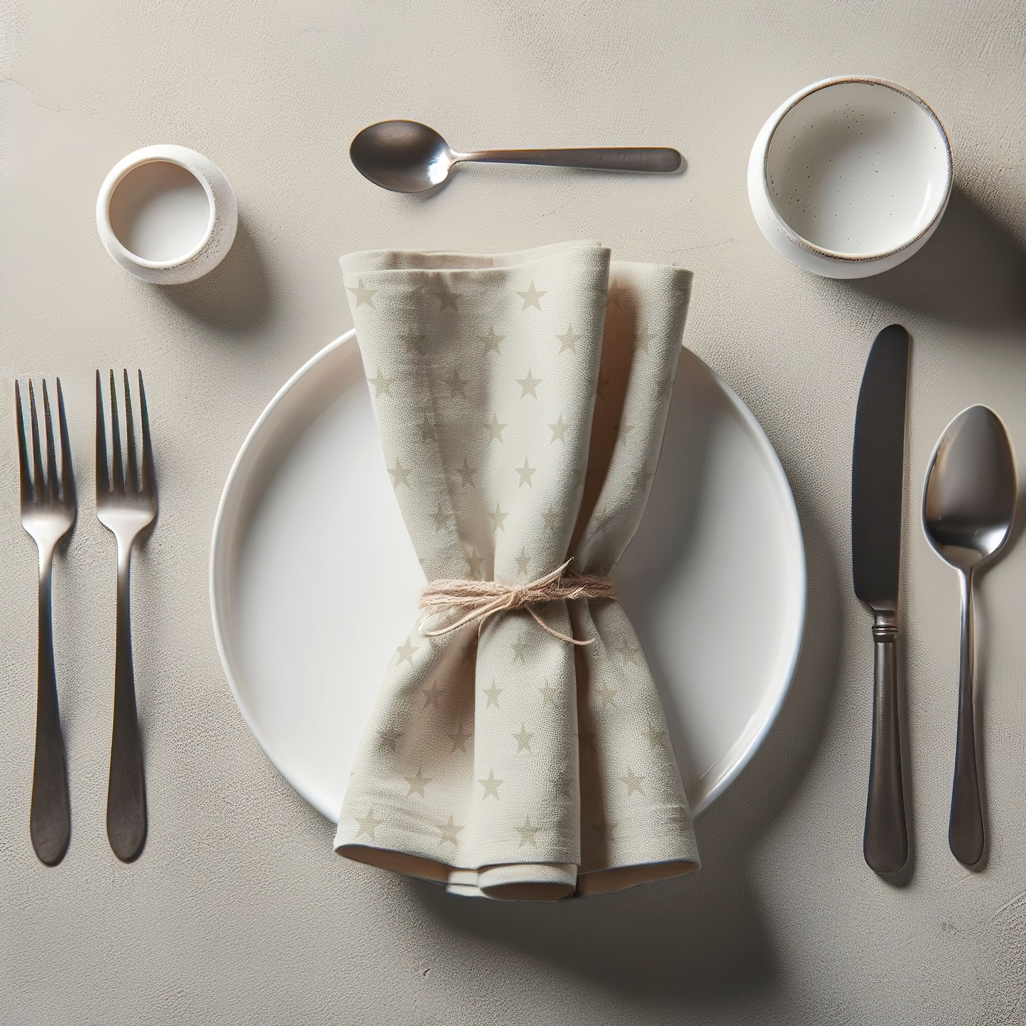 ONE Stars Napkin - Oyster in Organic Cotton Voile