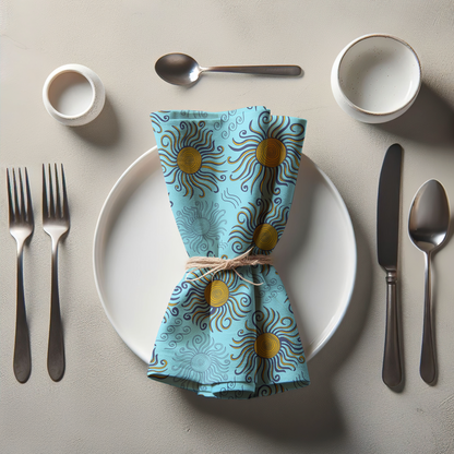 Sunny Summer Napkin in Blue
