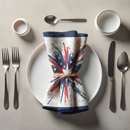 Stars and Fireworks Napkin