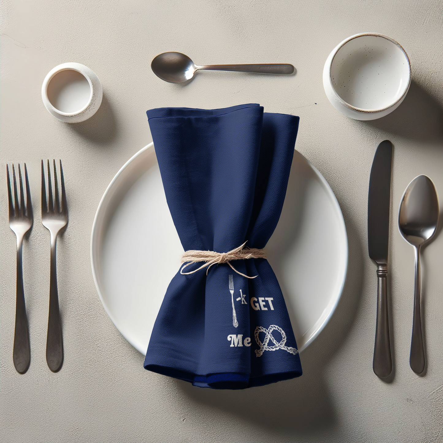 Forget Me Not Napkin in Organic Cotton Voile