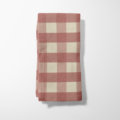 ONE Small Gingham Napkin - Racer in Lightweight Linen