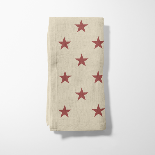 ONE Stars Napkin - Bisque in Organic Cotton Voile