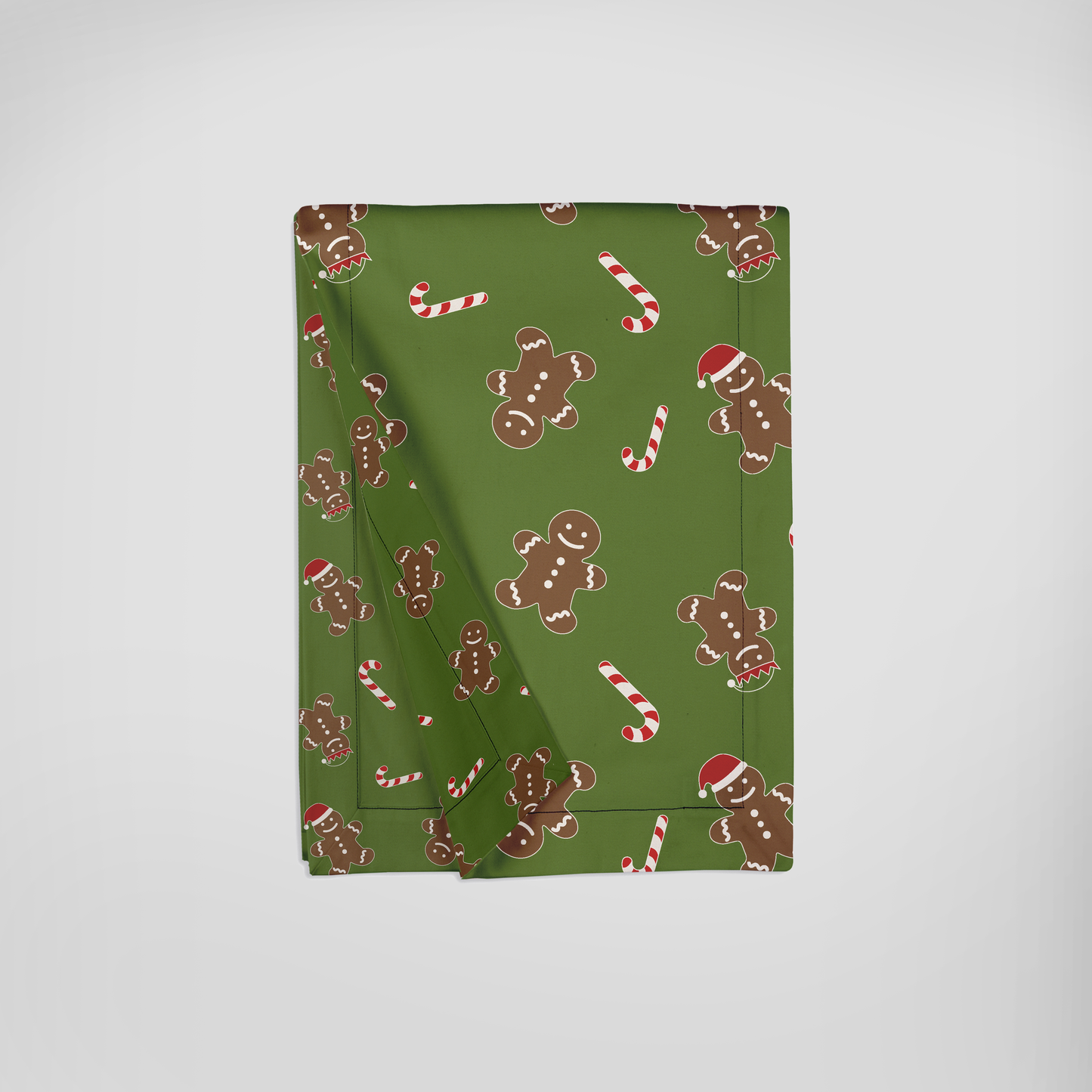 Gingerbread Dudes Table Runner in Green