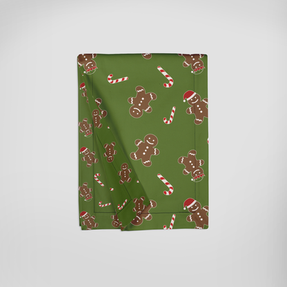 Gingerbread Dudes Table Runner in Green