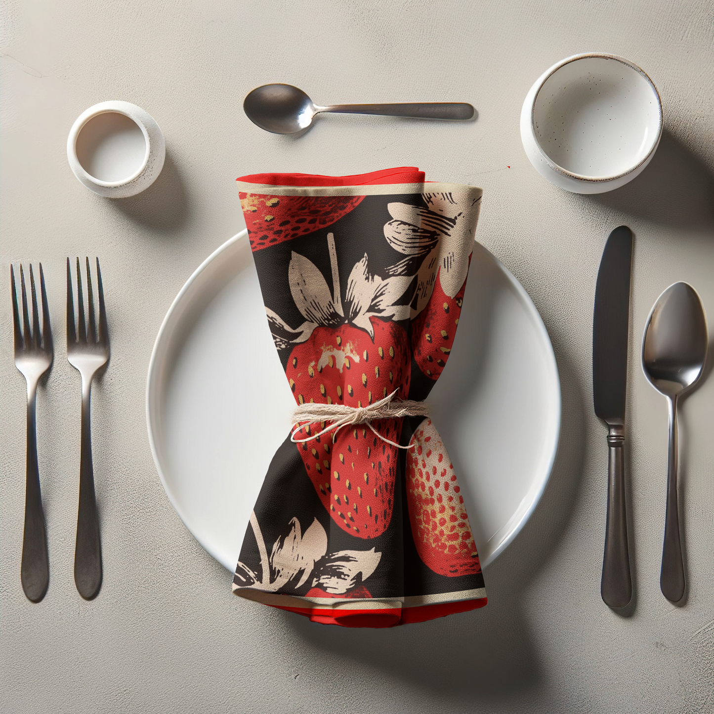 Studio Strawberry Napkin in Vivid Red