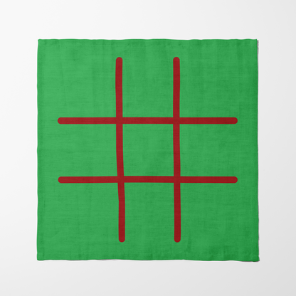 Tic Tac Toe Napkin in Green