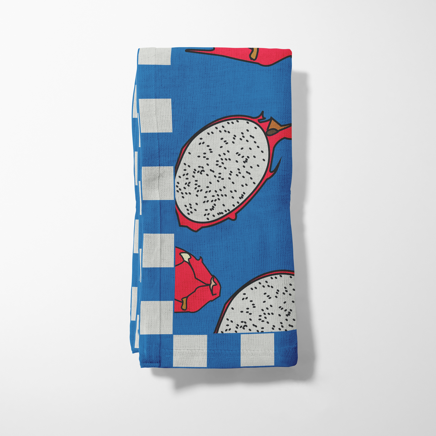 Dragonfruit in Blue Napkin in Lightweight Linen