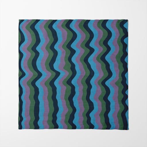 Tropical & Candy Stripes Blue & Green Napkins | Set of 4