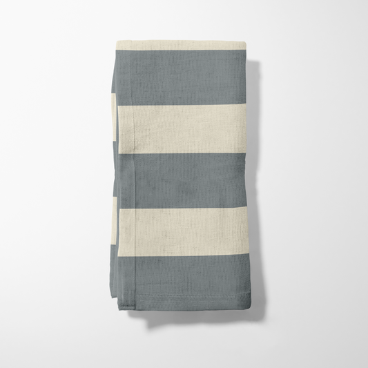 ONE Large Stripes - Stone in Lightweight Linen