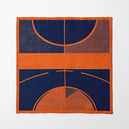 Burnt Orange and Navy Blue Napkin