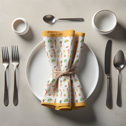 Beach Party Napkin in White