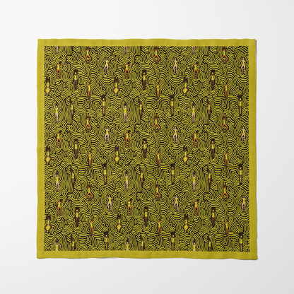 Swimmers in Summer Napkin in Yellow