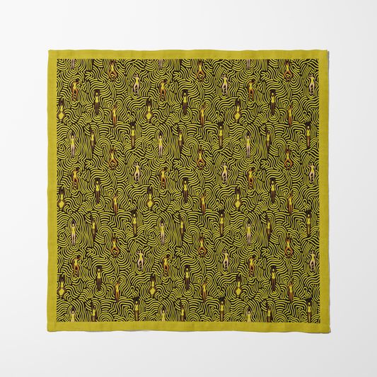 Swimmers in Summer Napkin in Yellow