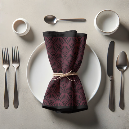 Ruby Art Deco Napkin