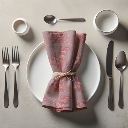 Paissage Nouveau Napkin in Pink