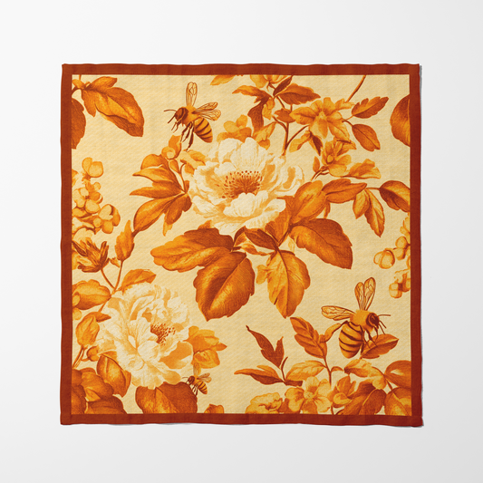 Honey Garden Napkin in Sepia