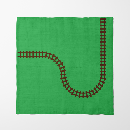 Curvy Train Tracks Napkin - Lightweight Linen