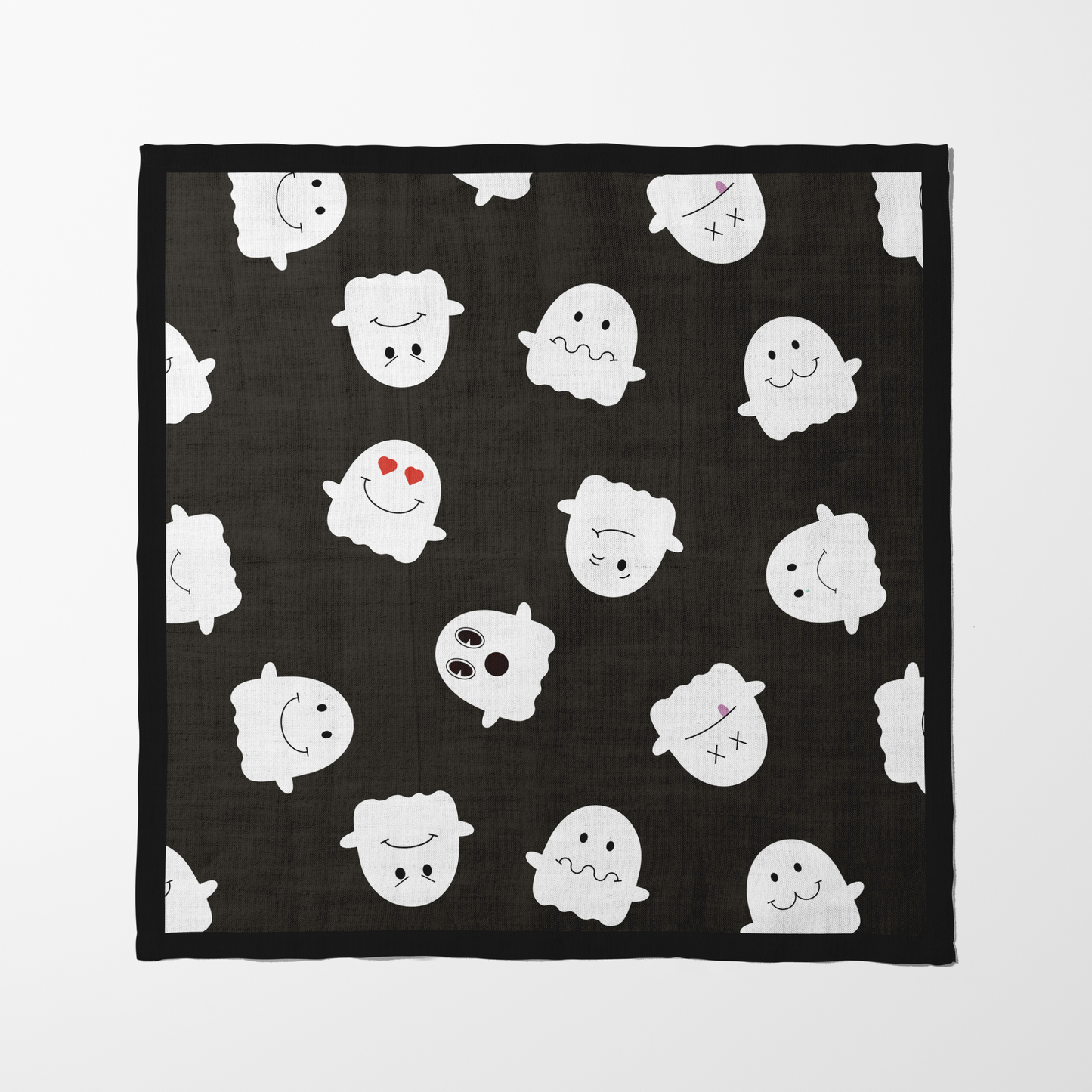 Friendly Ghosts in Gravestone Napkin in Lightweight Linen