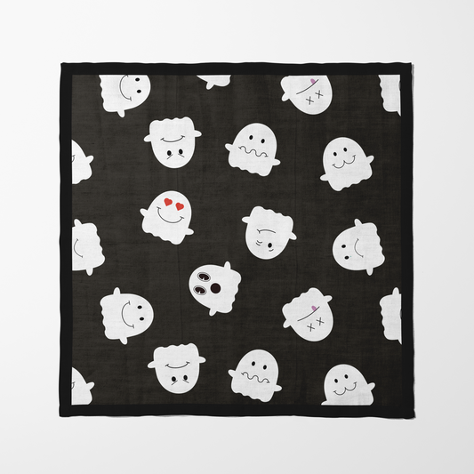 Friendly Ghosts in Gravestone Napkin in Lightweight Linen