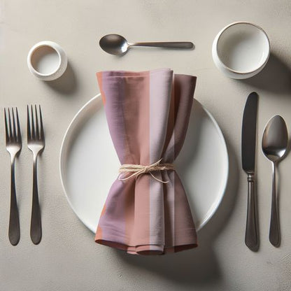 Sweets & Sour Napkin in Pink in Organic Cotton Voile