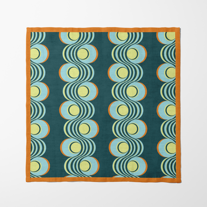 Aqua Waves Napkin in Lightweight Linen