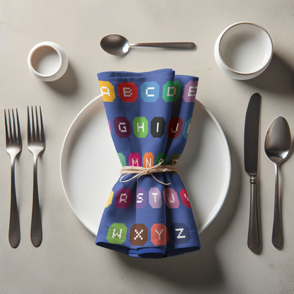 Tech Letters Napkin - Organic Cotton Voile