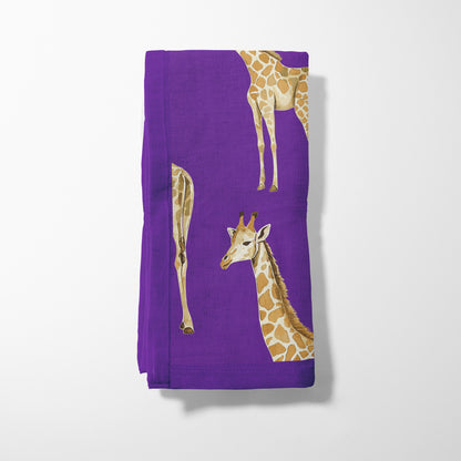 Napkin - Giraffes in purple