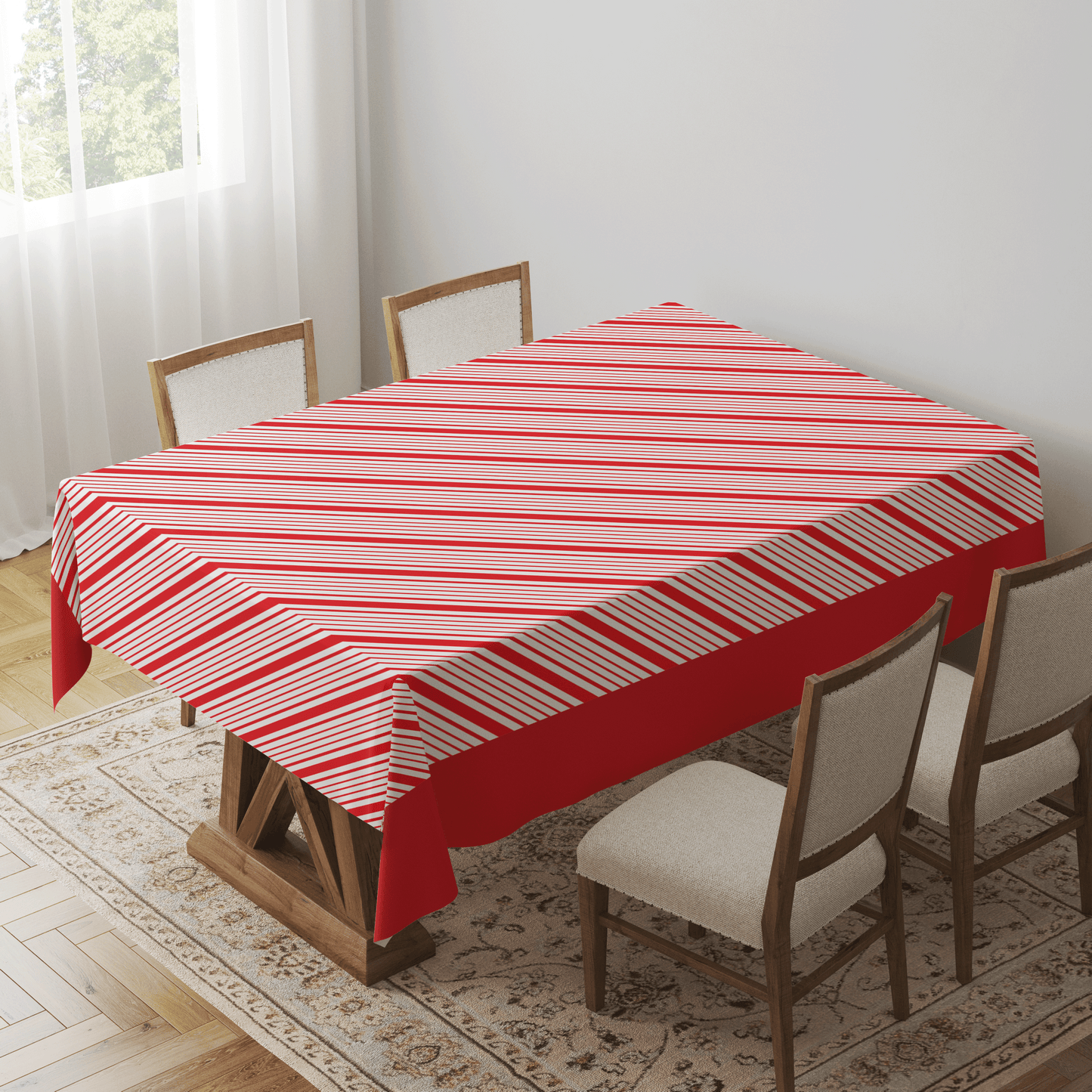 Most Candy Cane Stripes Tablecloth