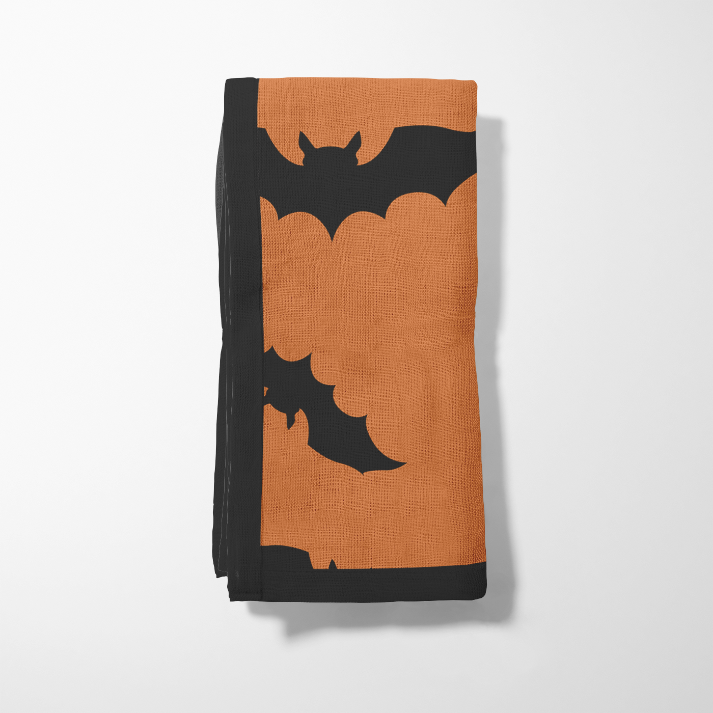 Bats in Pumpkin Napkin in Organic Cotton Voile