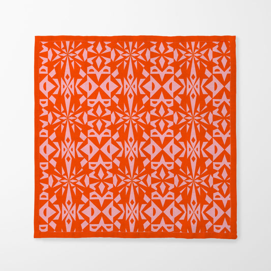 Modern Geometry Napkin in Lightweight Linen
